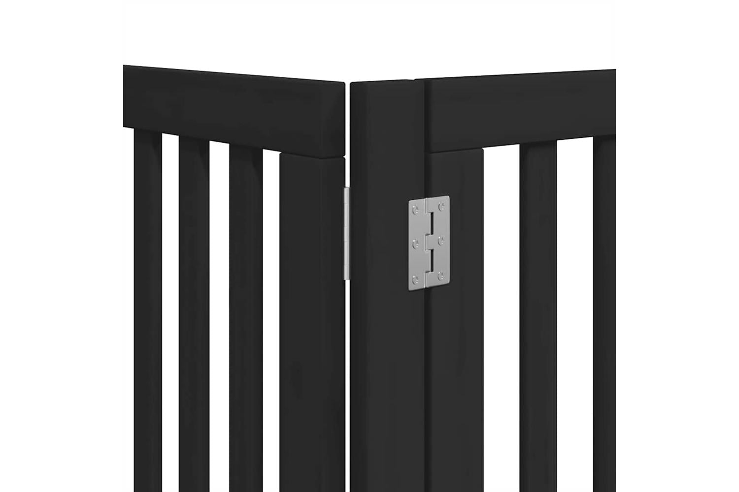 Vidaxl Dog Gate With Door Foldable 12 Panels Black 600 Cm Poplar Wood-10
