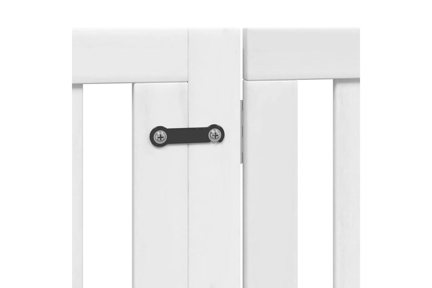 Vidaxl Dog Gate With Door Foldable 10 Panels White 800 Cm Poplar Wood-7