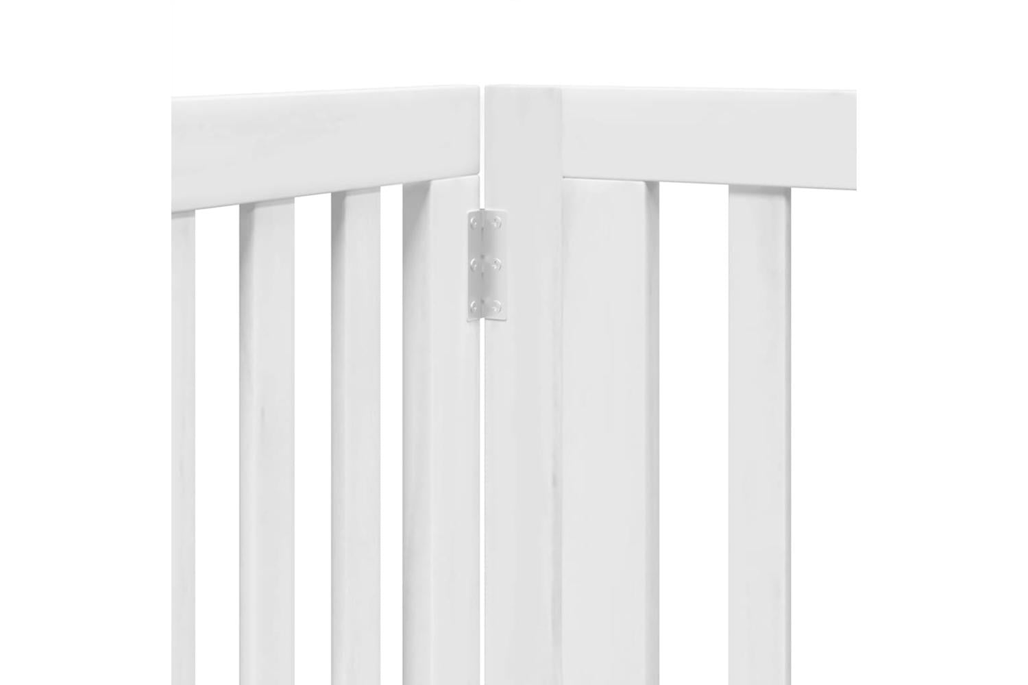 Vidaxl Dog Gate With Door Foldable 10 Panels White 800 Cm Poplar Wood-8