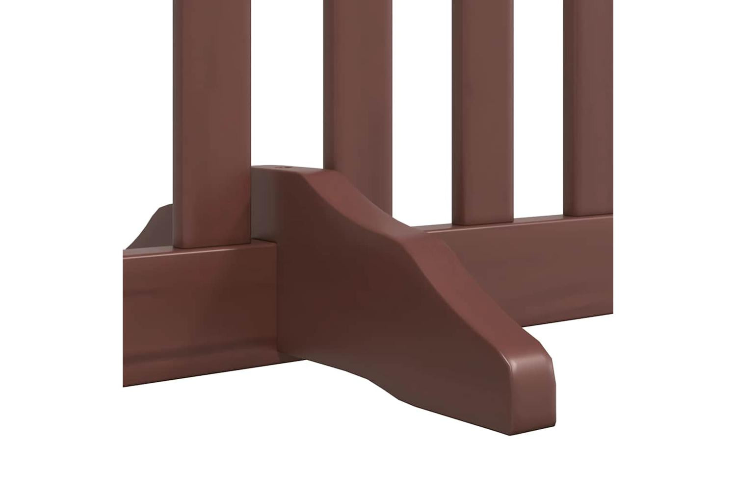 Vidaxl Dog Gate With Door Foldable 8 Panels Brown 640 Cm Poplar Wood-6