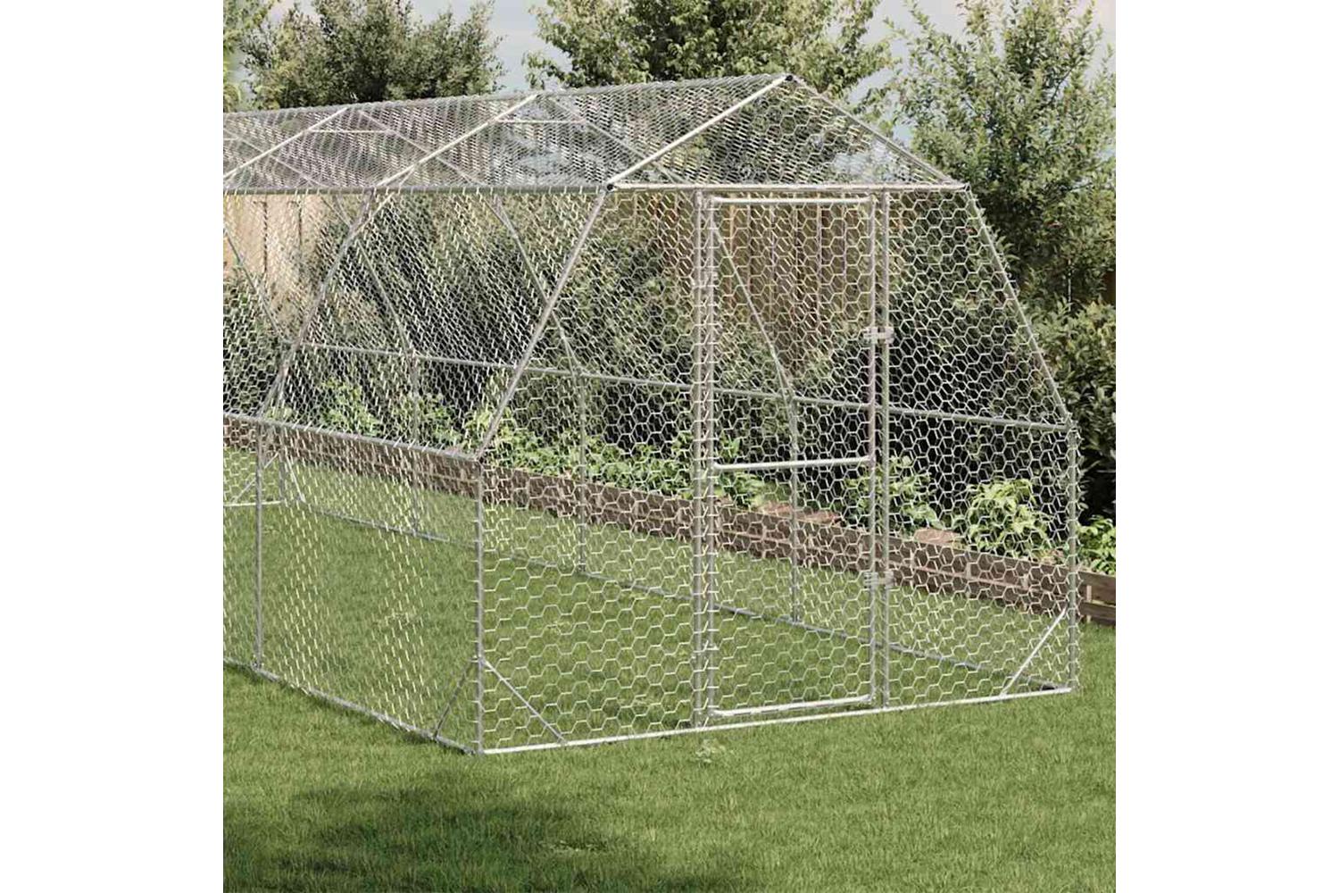 Vidaxl Chicken Run 25x8x225 M Galvanised Steel-2