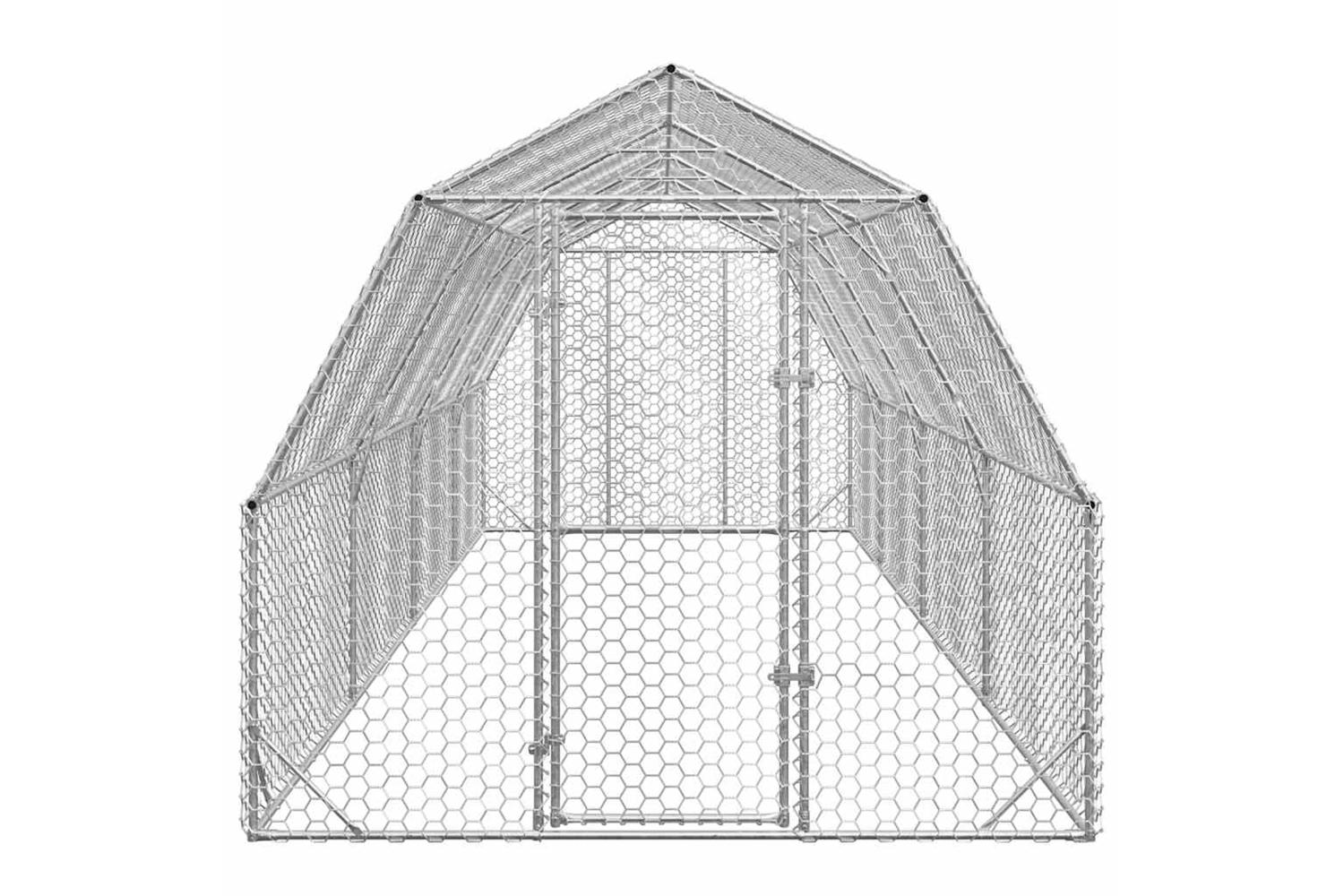 Vidaxl Chicken Run 25x8x225 M Galvanised Steel-3