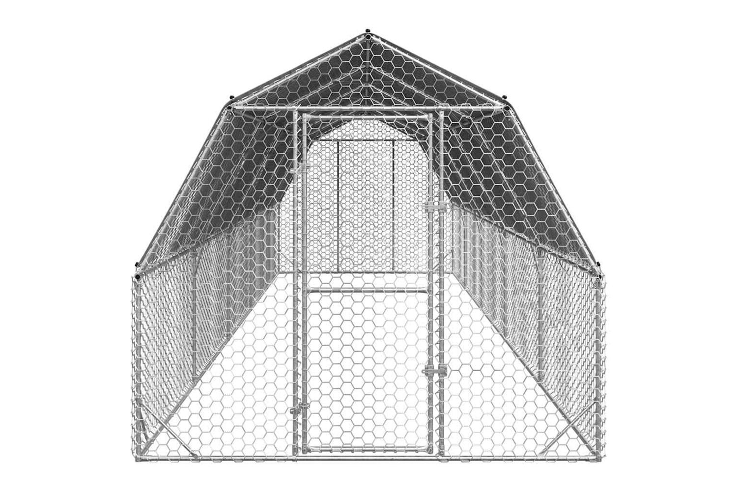 Vidaxl Chicken Run With Roof 25x10x225 M Galvanised Steel-3