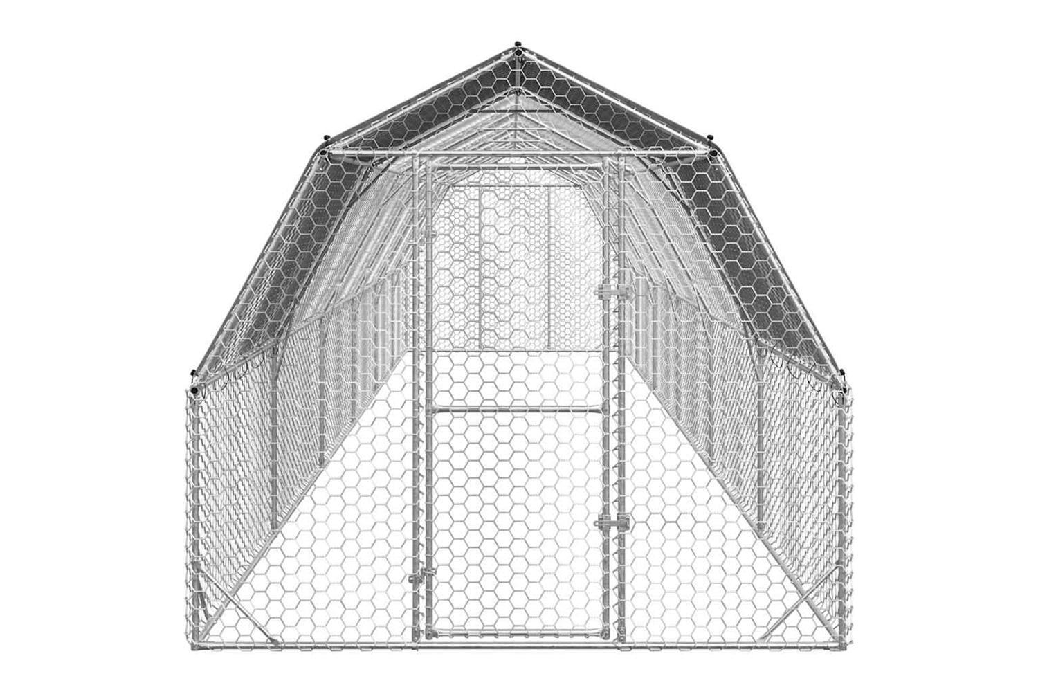 Vidaxl Chicken Run With Roof 25x12x225 M Galvanised Steel-3