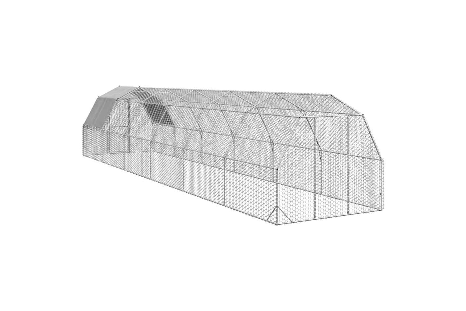 Vidaxl Chicken Run With Roof 25x12x225 M Galvanised Steel-5