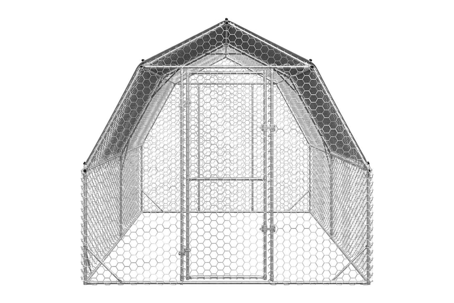 Vidaxl Chicken Run With Roof 25x4x225 M Galvanised Steel-3