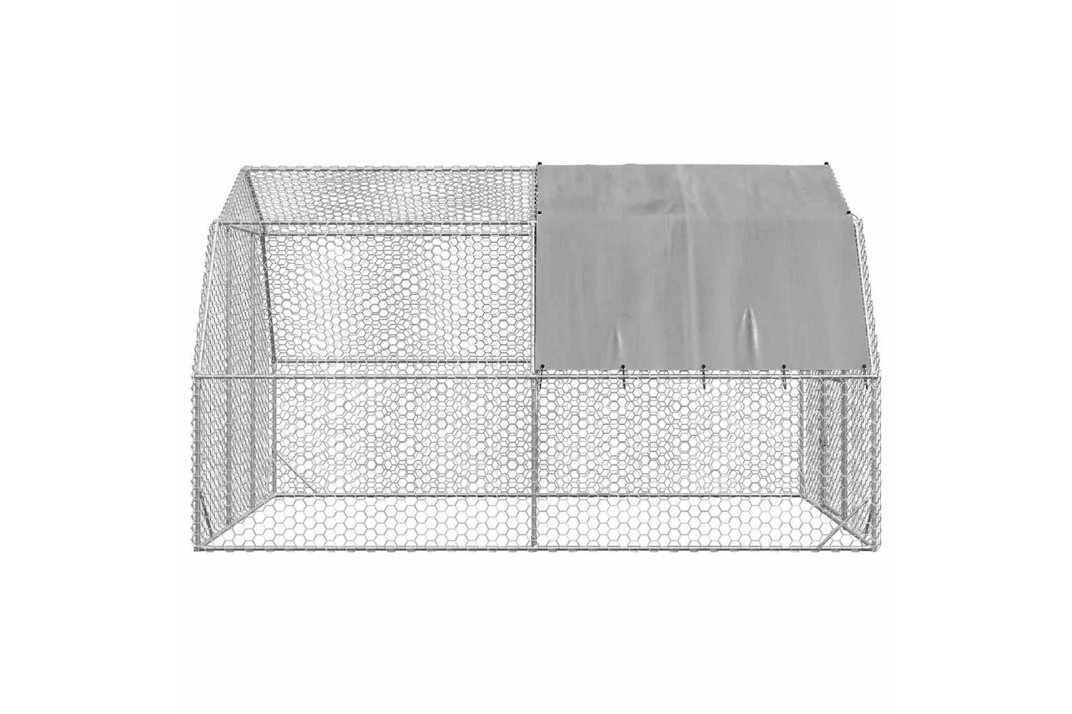 Vidaxl Chicken Run With Roof 25x4x225 M Galvanised Steel-4