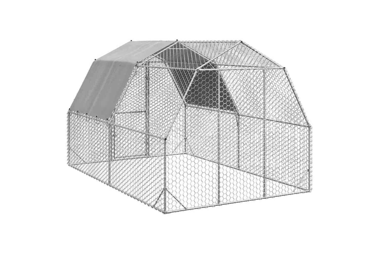 Vidaxl Chicken Run With Roof 25x4x225 M Galvanised Steel-5