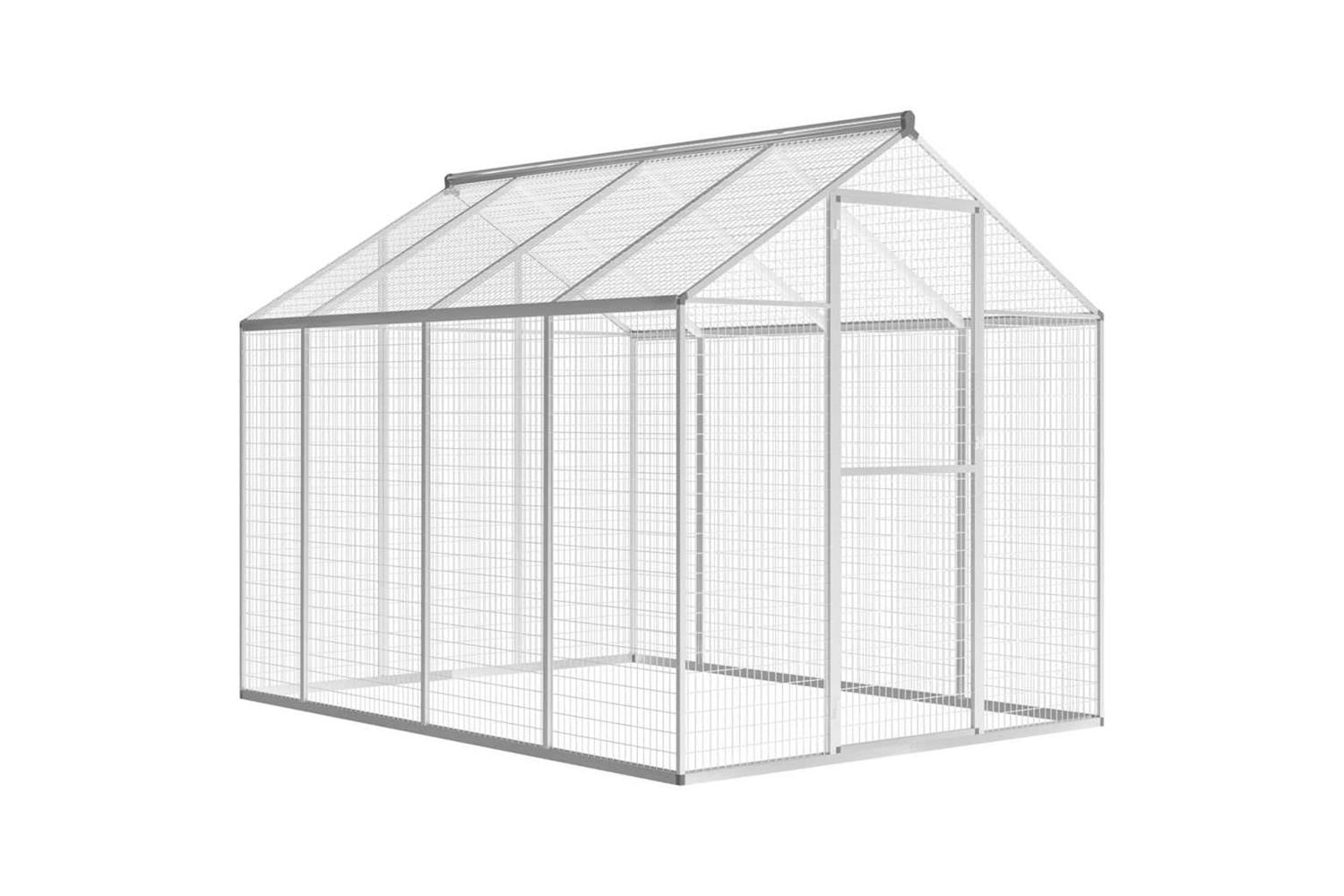 Vidaxl Outdoor Aviary Aluminium 178x242x192 Cm
