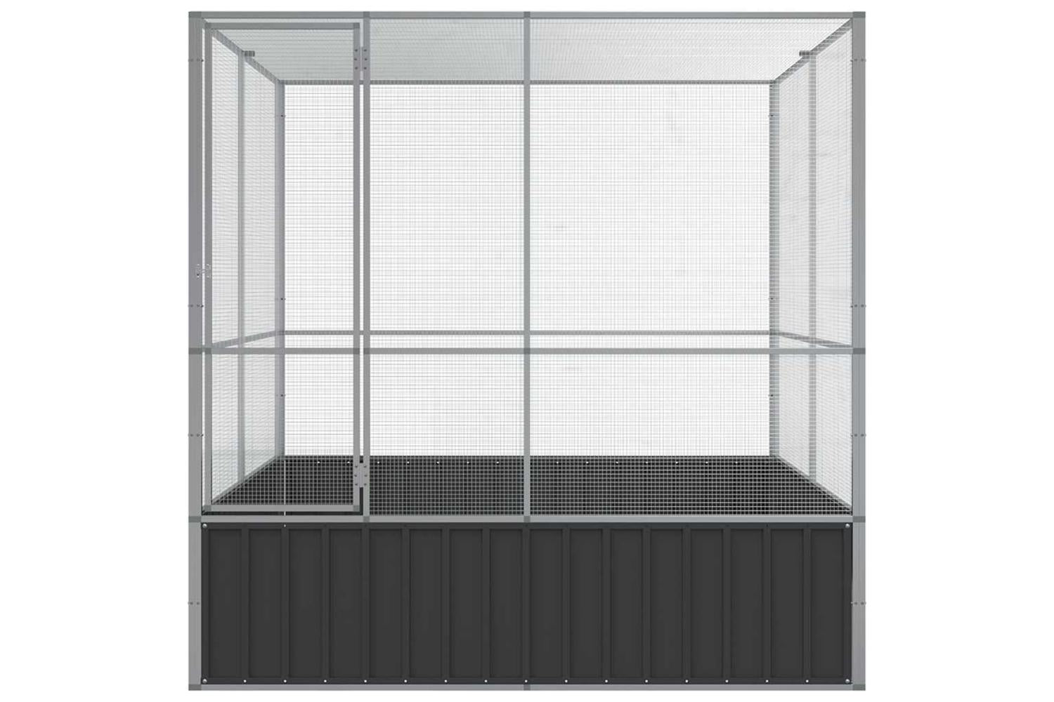 Vidaxl Aviary Silver 211x207x212 Cm Steel-4