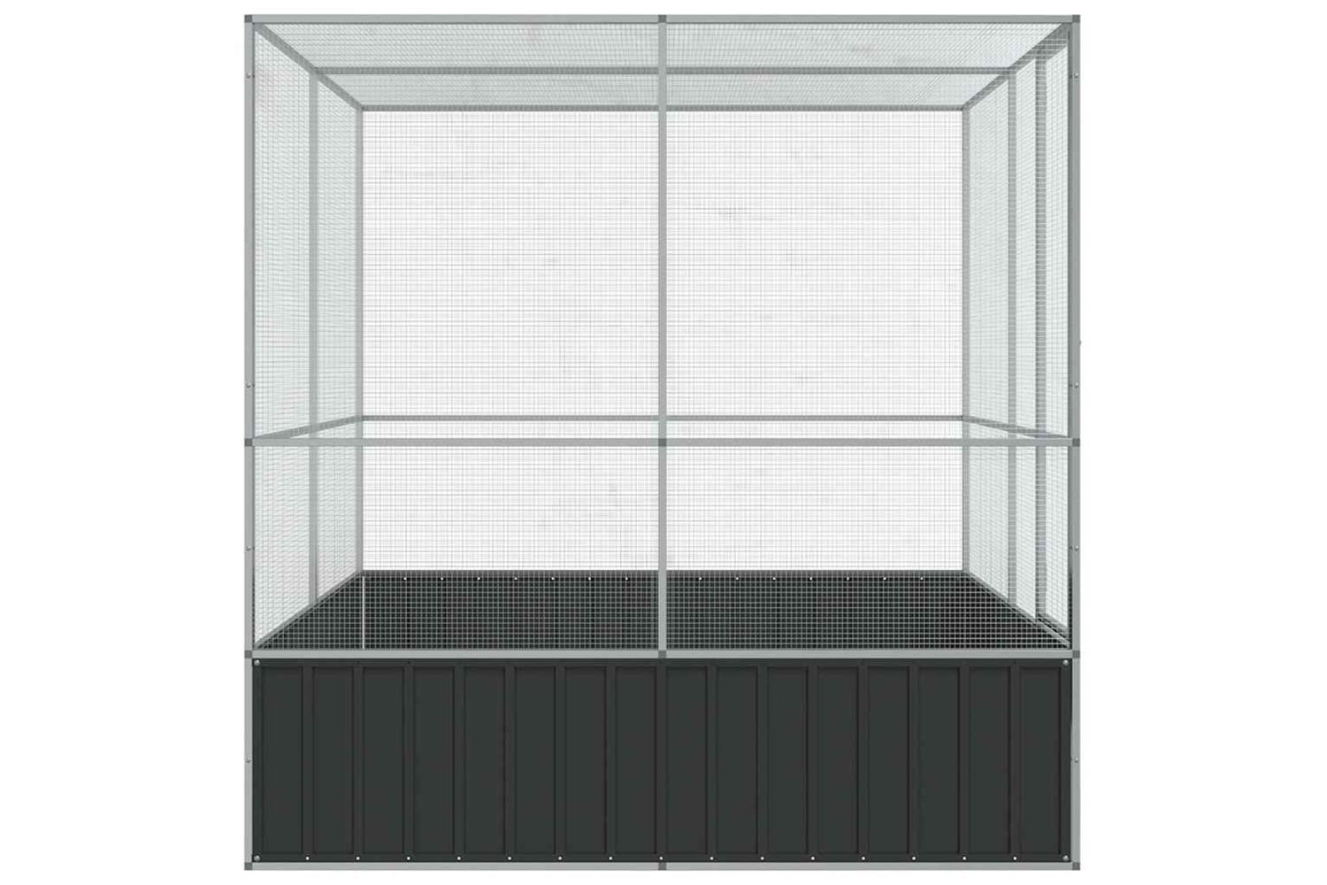 Vidaxl Aviary Silver 211x207x212 Cm Steel-5