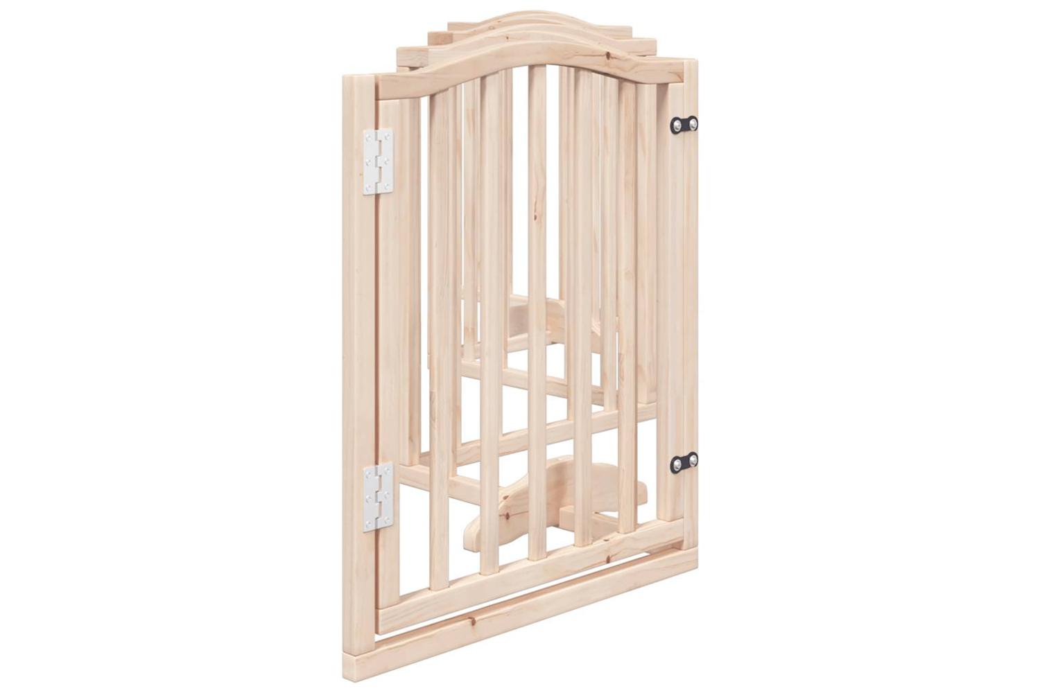 Vidaxl Dog Gate With Door Foldable 6 Panels 300 Cmpoplar Wood-5