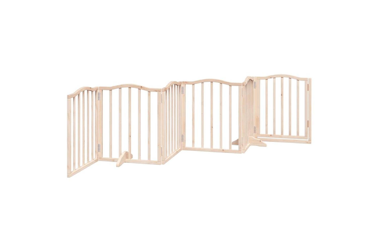 Vidaxl Dog Gate With Door Foldable 6 Panels 300 Cmpoplar Wood-6