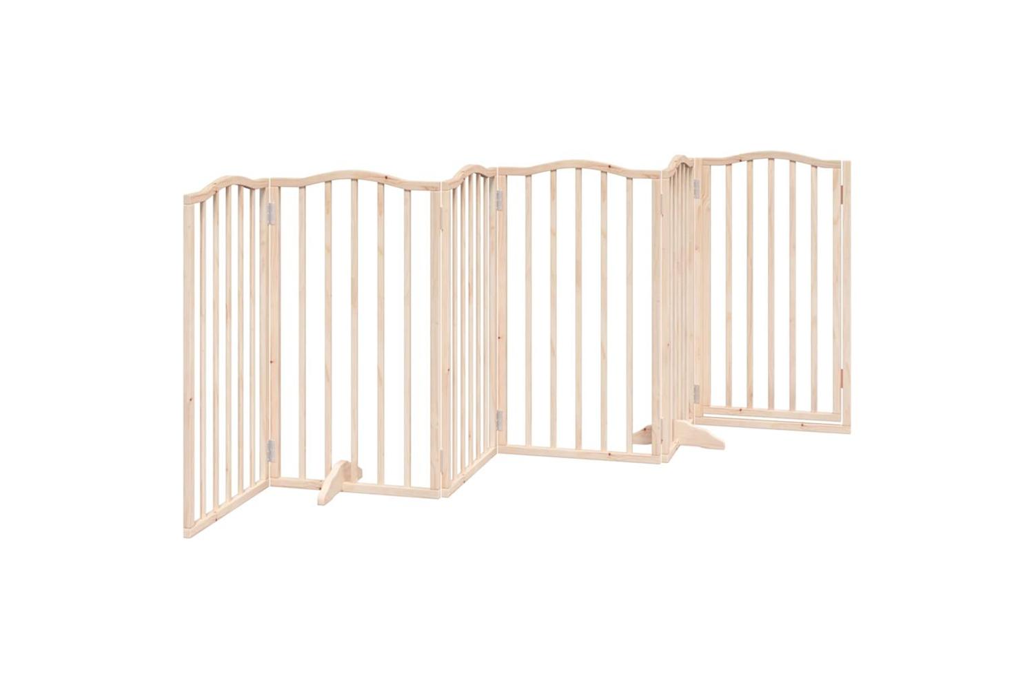 Vidaxl Dog Gate With Door Foldable 6 Panels 300 Cm Poplar Wood-6