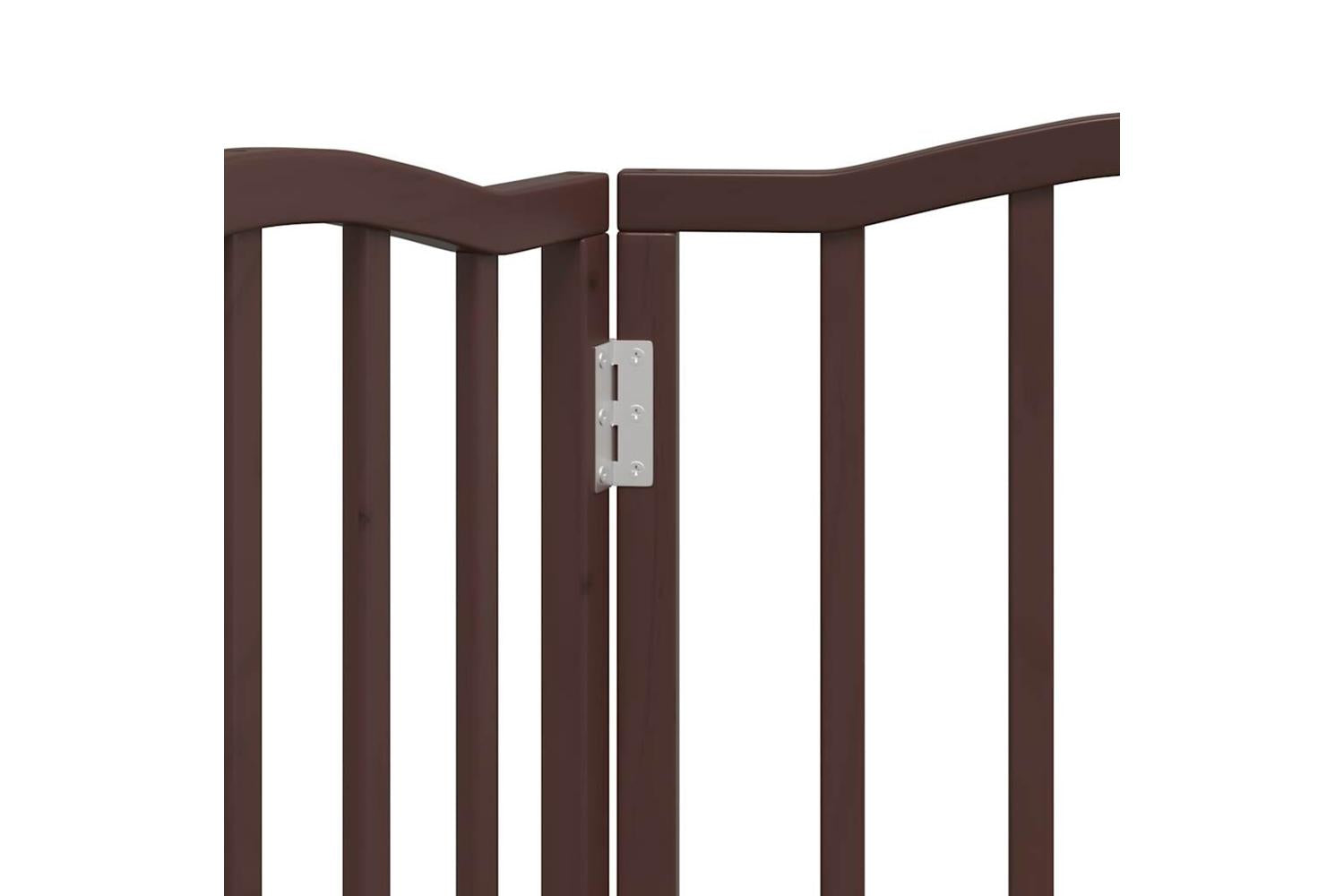 Vidaxl Dog Gate Foldable 3 Panels Brown Oak 150 Cmpoplar Wood-8