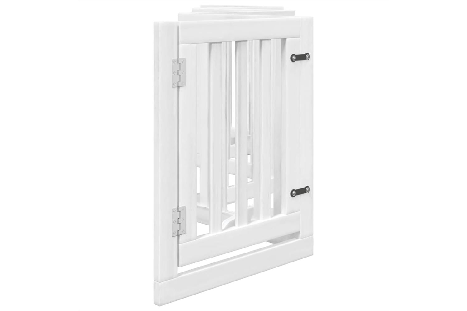 Vidaxl Dog Gate With Door Foldable 6 Panels White 300 Cm Poplar Wood-5