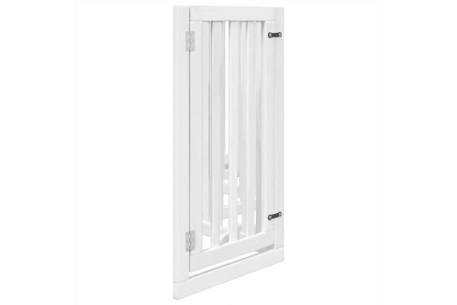 Vidaxl Dog Gate With Door Foldable 6 Panels White 300 Cm Poplar Wood-5