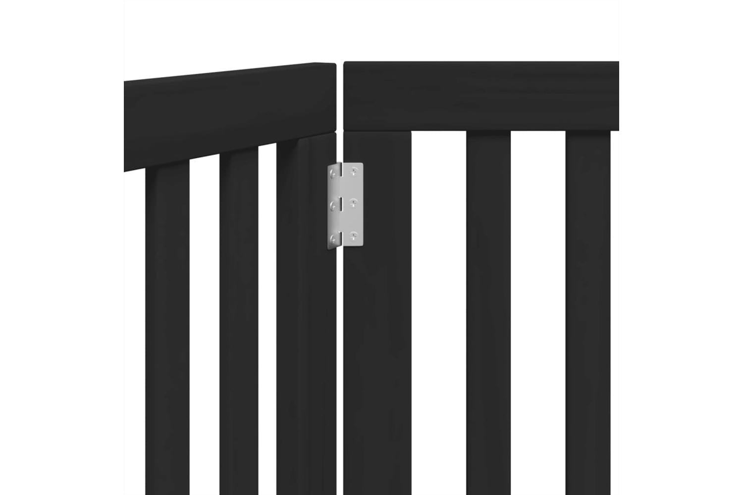 Vidaxl Dog Gate Foldable 2 Panels Black 160 Cm Poplar Wood-8