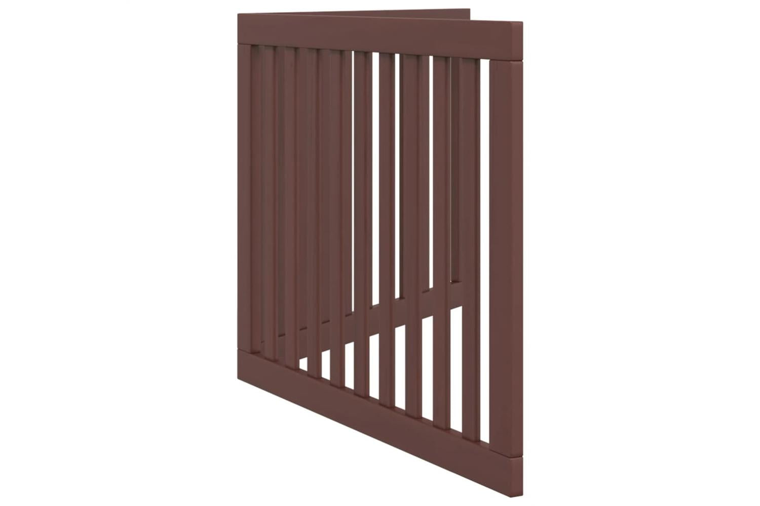 Vidaxl Dog Gate Foldable 2 Panels Brown 160 Cm Poplar Wood-5