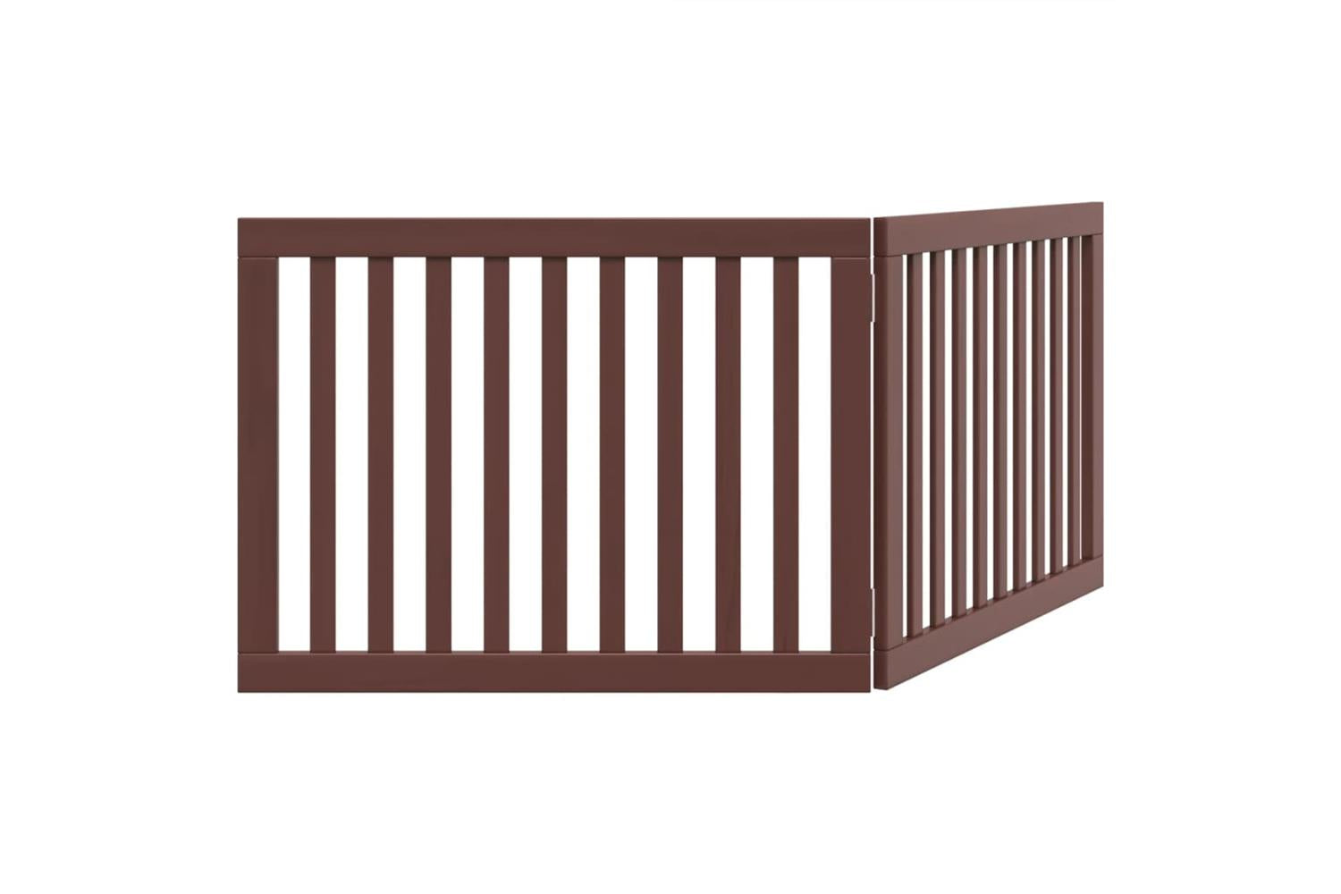 Vidaxl Dog Gate Foldable 2 Panels Brown 160 Cm Poplar Wood-6
