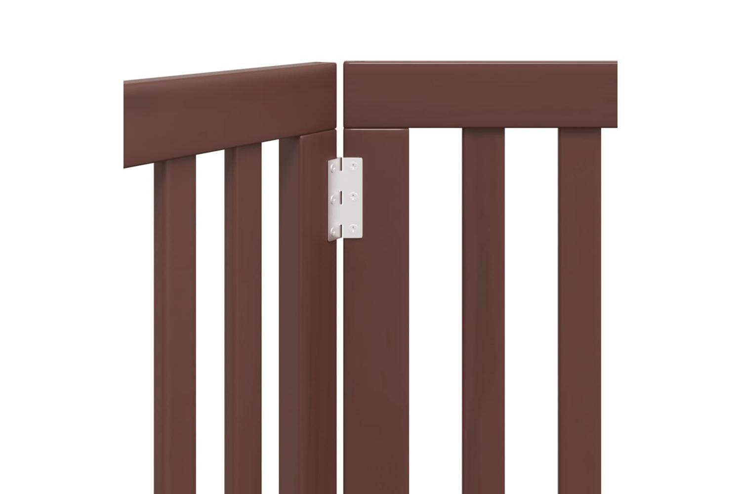 Vidaxl Dog Gate Foldable 2 Panels Brown 160 Cm Poplar Wood-8