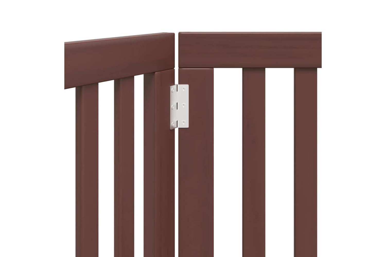 Vidaxl Dog Gate Foldable 2 Panels Brown 160 Cm Poplar Wood-8