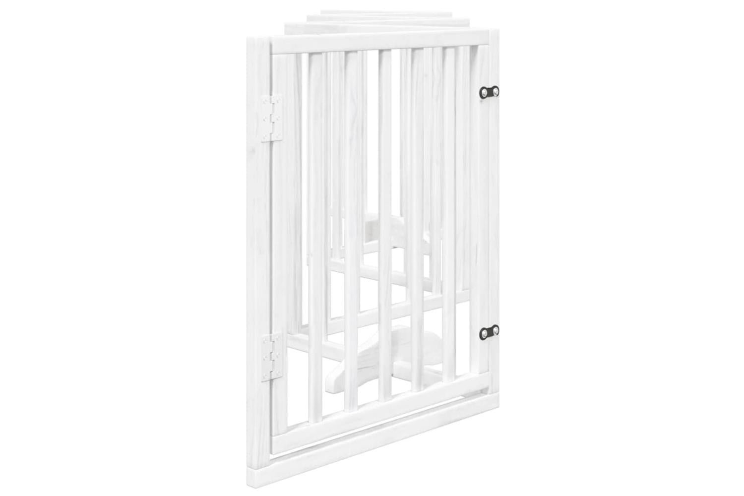 Vidaxl Dog Gate With Door Foldable 6 Panels White 300 Cm Poplar Wood-5