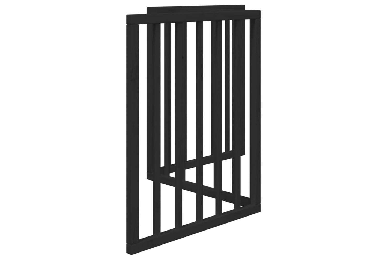 Vidaxl Dog Gate Foldable 3 Panels Black 150 Cm Poplar Wood-5