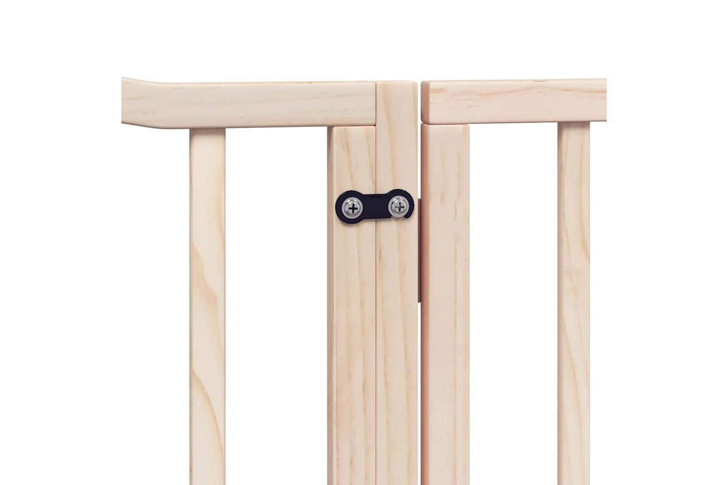 Vidaxl Dog Gate With Door Foldable 4 Panels 320 Cm Poplar Wood-8