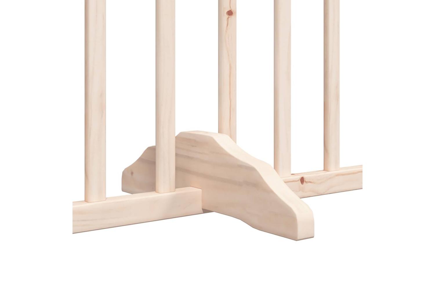 Vidaxl Dog Gate With Door Foldable 4 Panels 320 Cm Poplar Wood-9