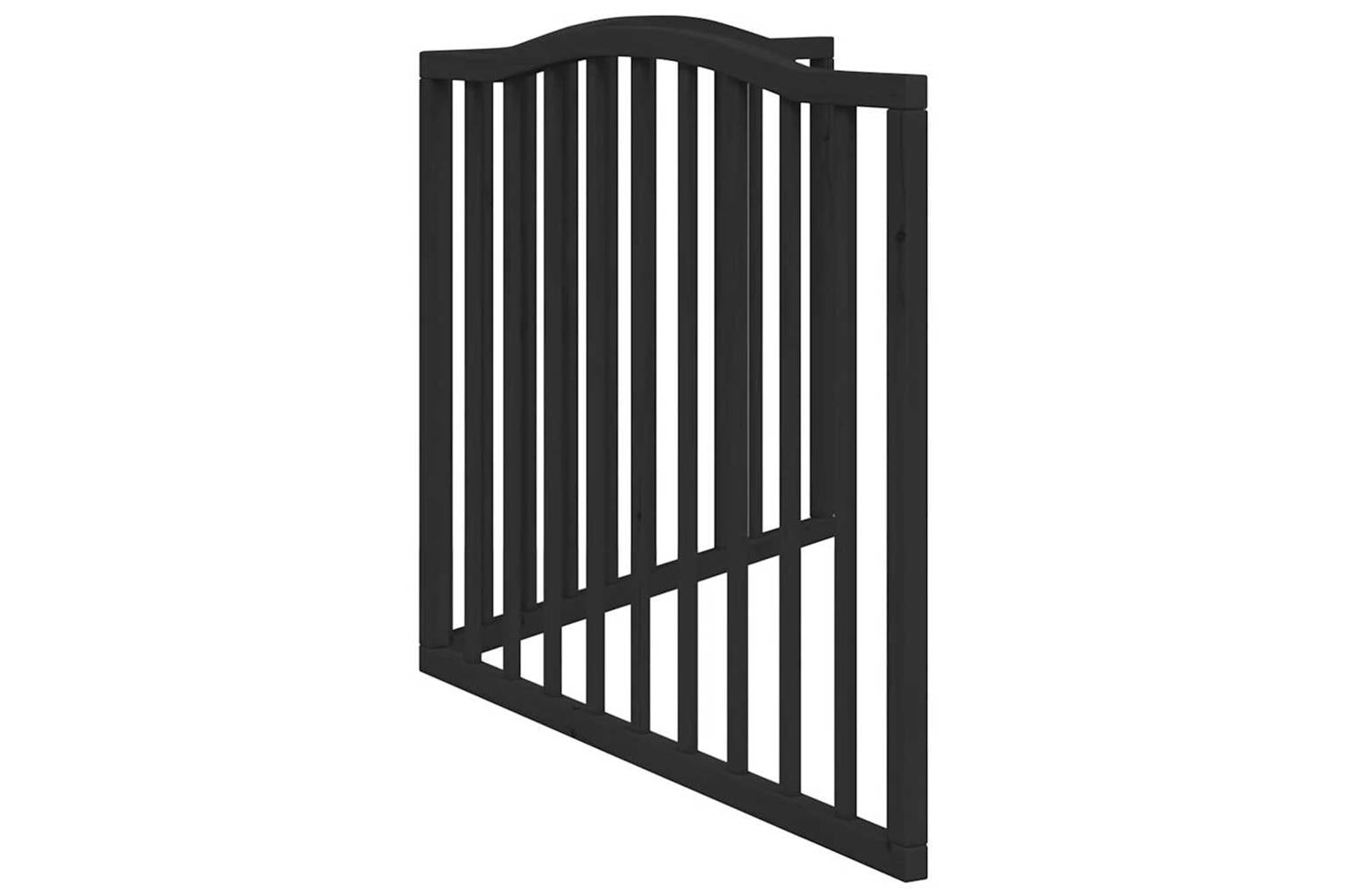 Vidaxl Dog Gate Foldable 2 Panels Black 160 Cm Poplar Wood-4