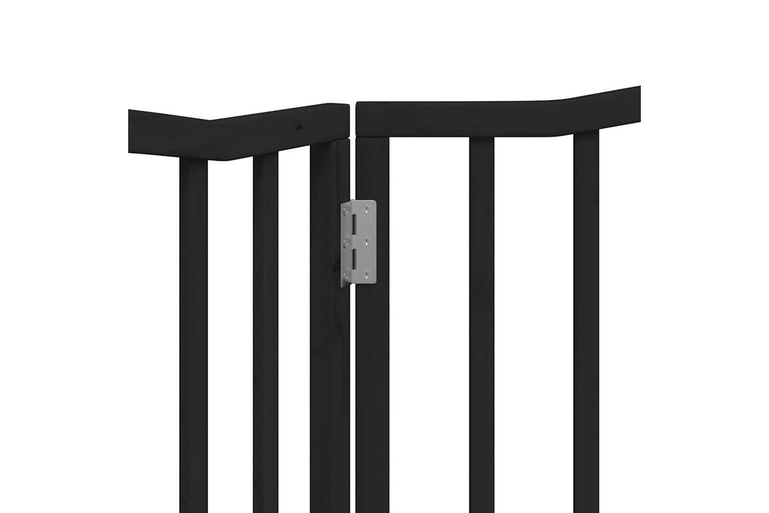 Vidaxl Dog Gate Foldable 2 Panels Black 160 Cm Poplar Wood-7