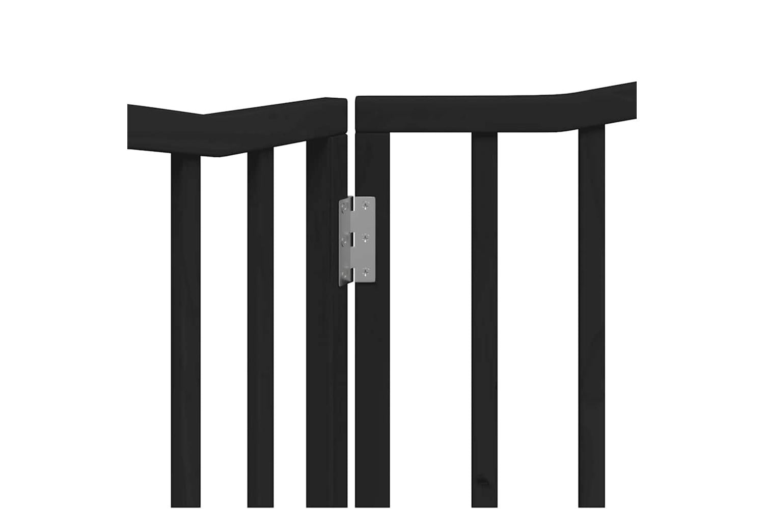 Vidaxl Dog Gate Foldable 2 Panels Black 160 Cm Poplar Wood-8