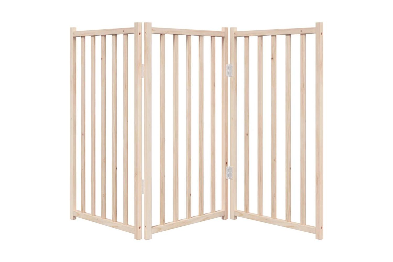 Vidaxl Dog Gate Foldable 3 Panels 150 Cm Solid Wood Fir-4