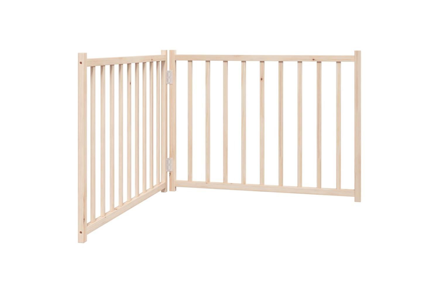 Vidaxl Dog Gate Foldable 2 Panels 160 Cm Solid Wood Fir-2
