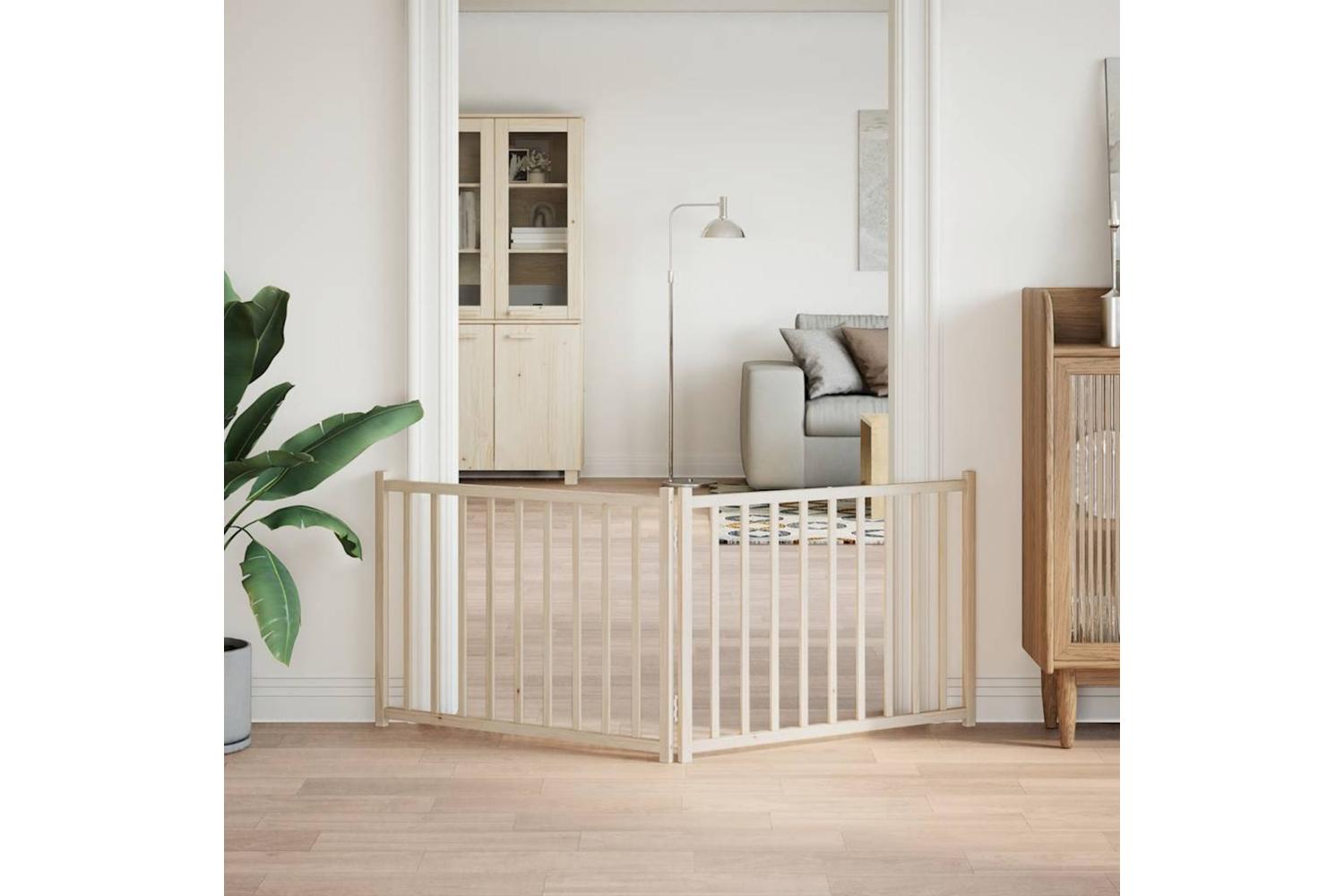 Vidaxl Dog Gate Foldable 2 Panels 160 Cm Solid Wood Fir-3