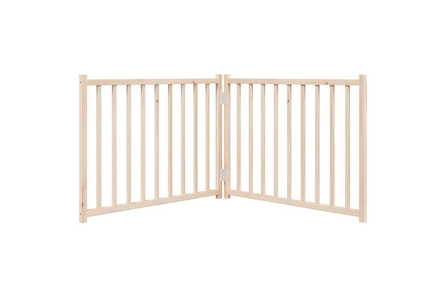 Vidaxl Dog Gate Foldable 2 Panels 160 Cm Solid Wood Fir-4