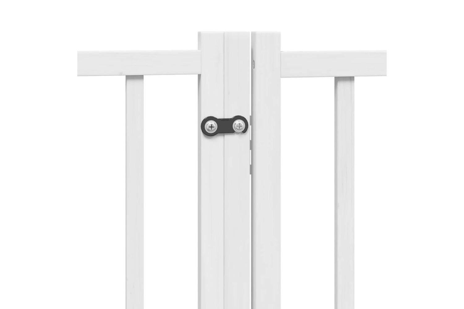 Vidaxl Dog Gate With Door Foldable 6 Panels White 300 Cm Solid Wood Fir-9