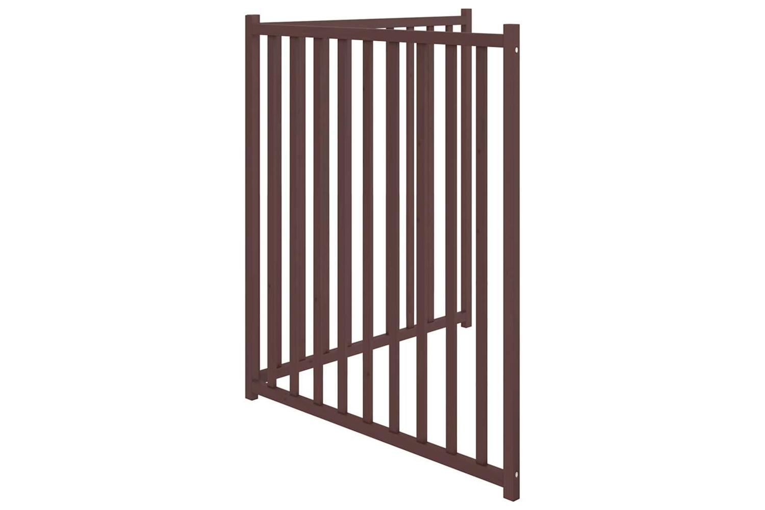 Vidaxl Dog Gate Foldable 2 Panels Brown Oak 160 Cm Solid Wood Fir-5