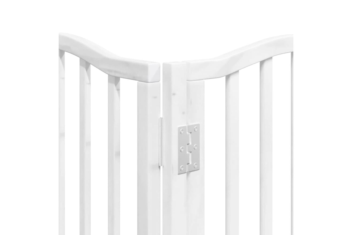 Vidaxl Dog Gate With Door Foldable 12 Panels White 600 Cm Poplar Wood-10