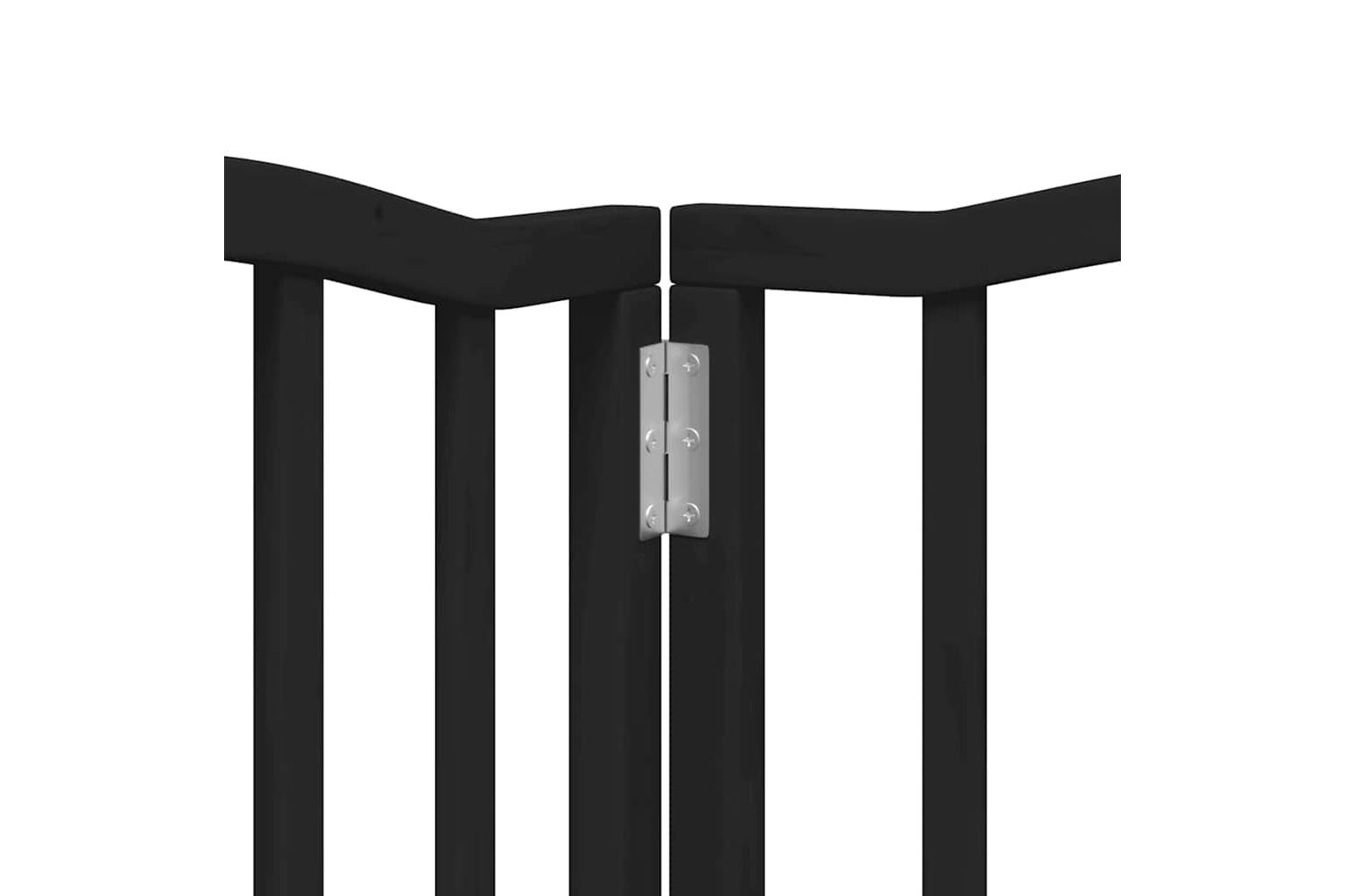 Vidaxl Dog Gate With Door Foldable 9 Panels Black 450 Cm Poplar Wood-9