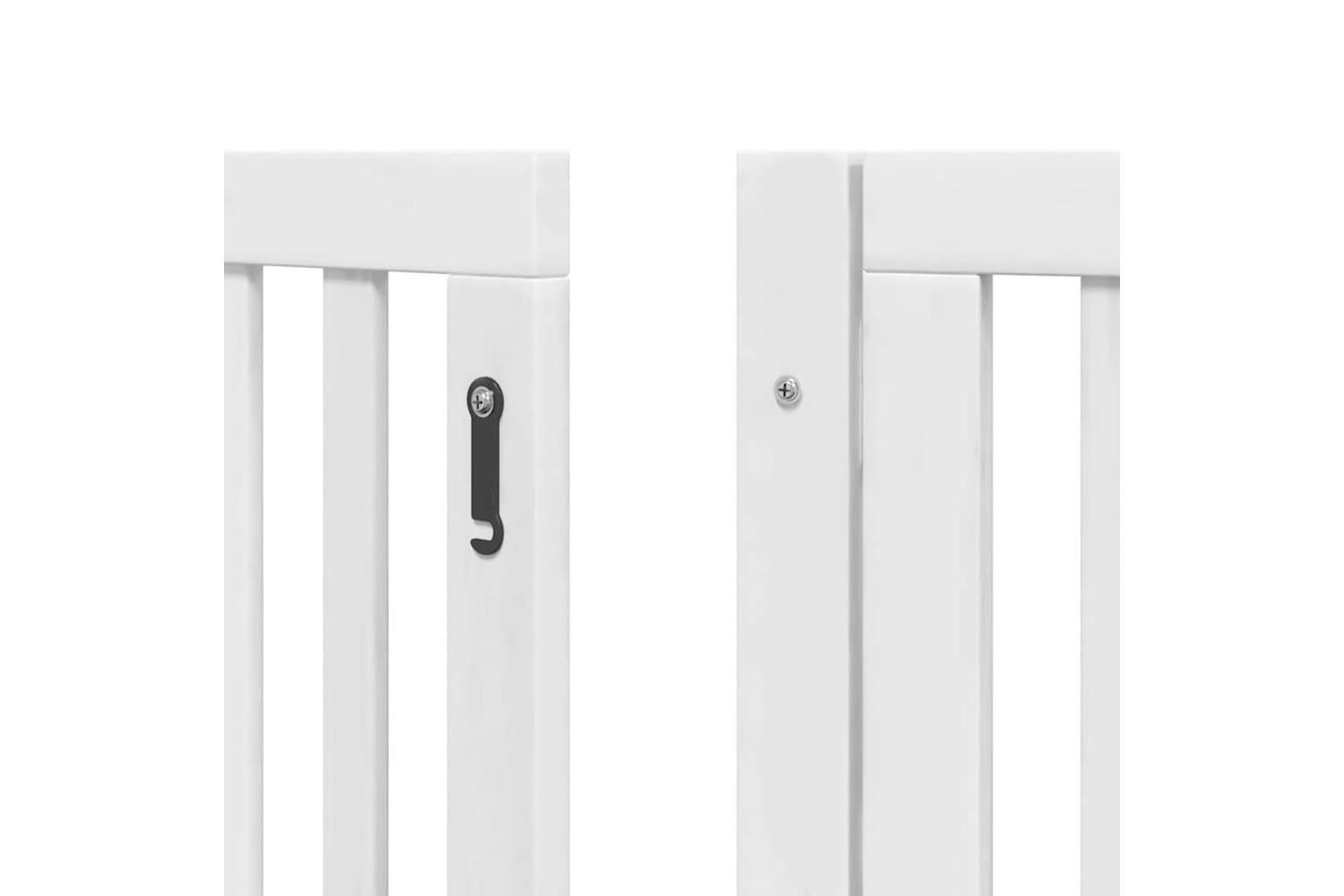 Vidaxl Dog Gate With Door Foldable 12 Panels White 600 Cm Poplar Wood-9