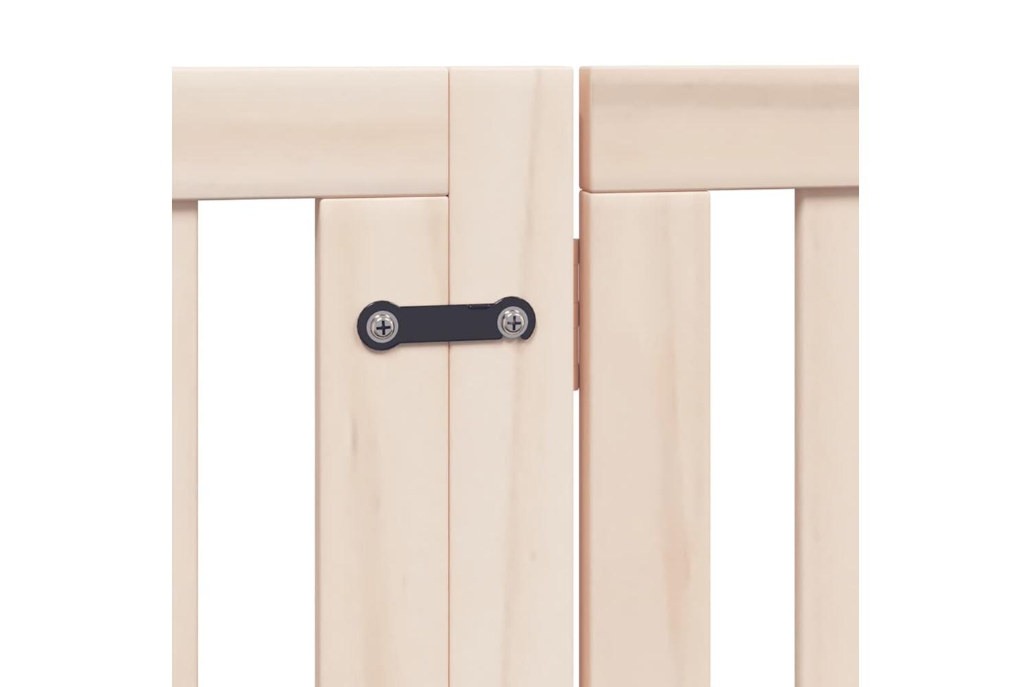 Vidaxl Dog Gate With Door Foldable 8 Panels 640 Cm Poplar Wood-7