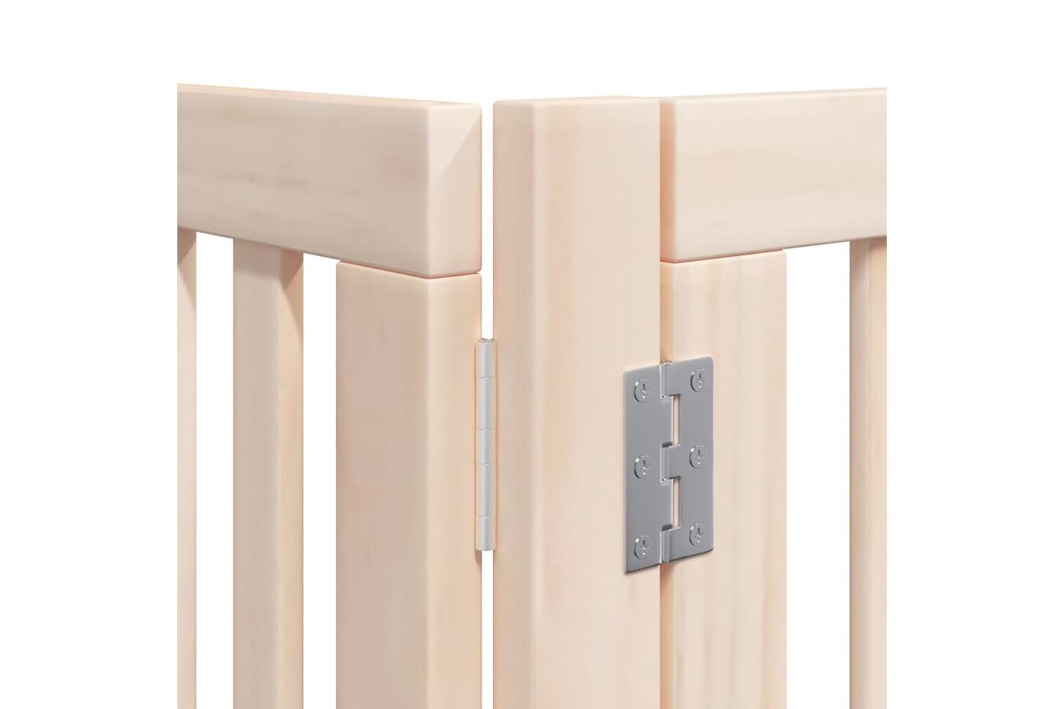 Vidaxl Dog Gate With Door Foldable 8 Panels 640 Cm Poplar Wood-9