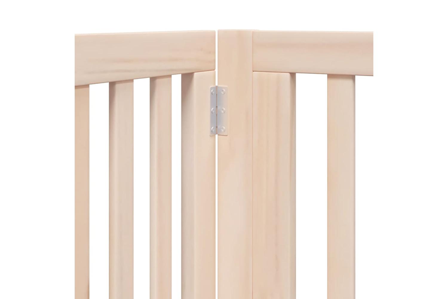 Vidaxl Dog Gate With Door Foldable 12 Panels 960 Cm Poplar Wood-8