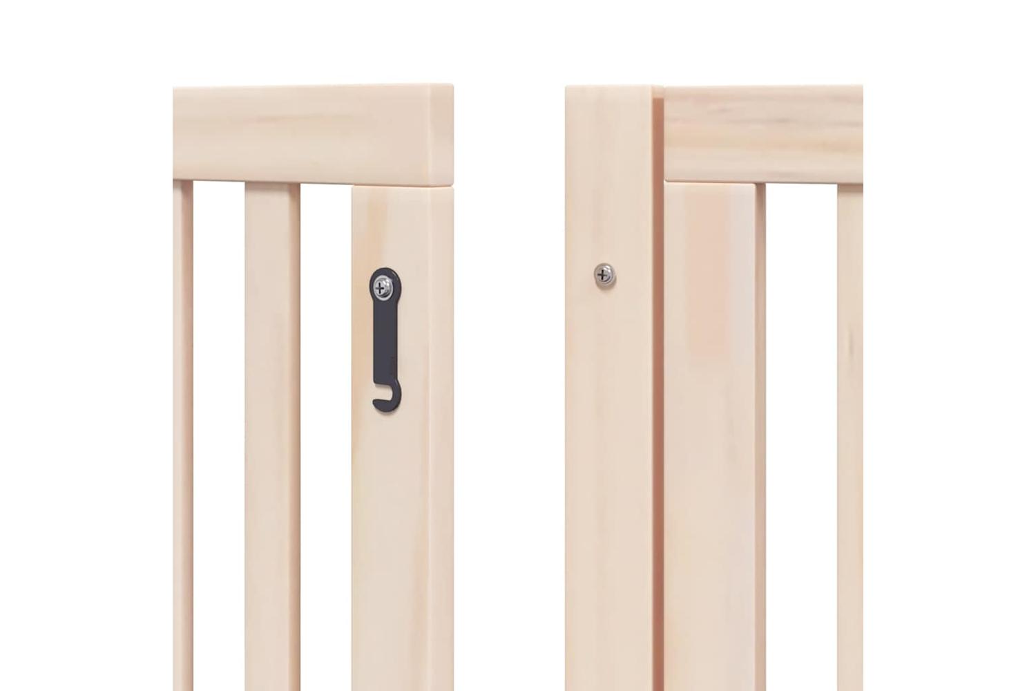 Vidaxl Dog Gate With Door Foldable 12 Panels 960 Cm Poplar Wood-9