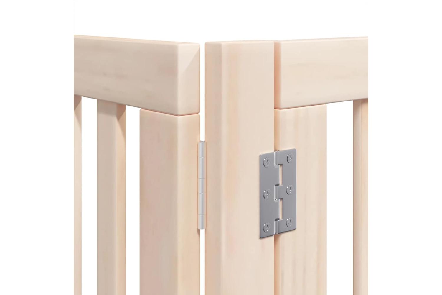Vidaxl Dog Gate With Door Foldable 12 Panels 960 Cm Poplar Wood-10