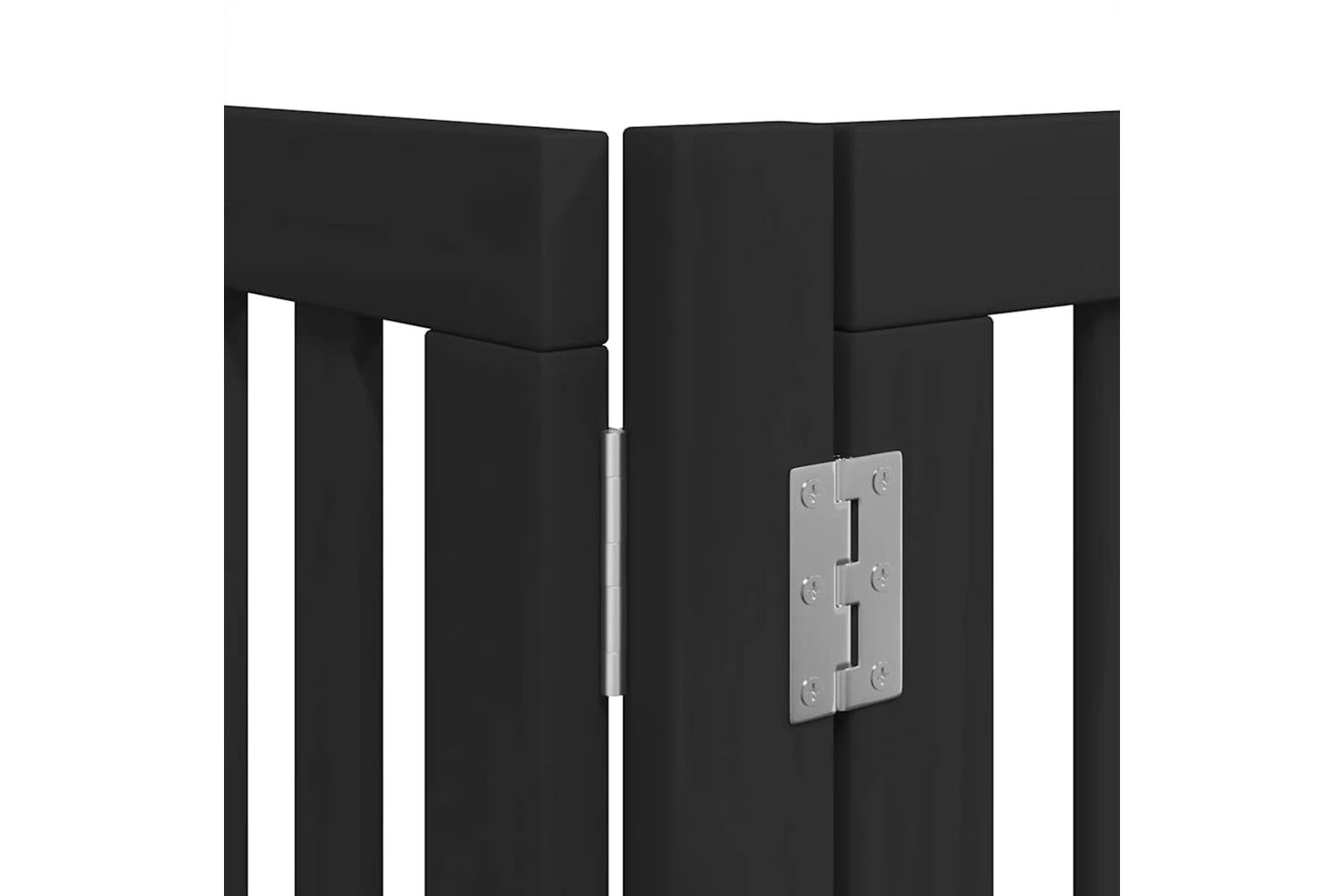 Vidaxl Dog Gate With Door Foldable 10 Panels Black 800 Cm Poplar Wood-10