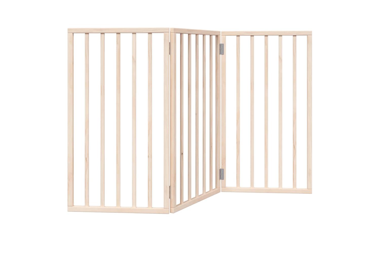 Vidaxl Dog Gate Foldable 3 Panels 150 Cm Poplar Wood-6