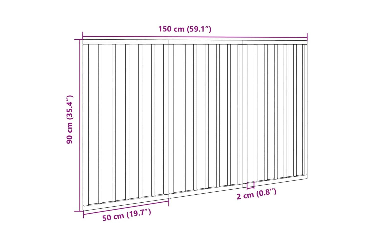 Vidaxl Dog Gate Foldable 3 Panels 150 Cm Poplar Wood-9